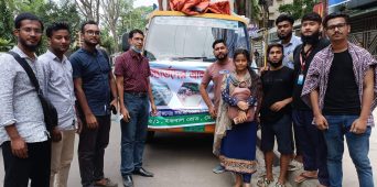 Department of Sociology, Bangladesh University distributes relief to flood victims in Sylhet