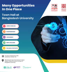 Town hall event for engaging youth in collaboration with Bangladesh University & iSocial Limited
